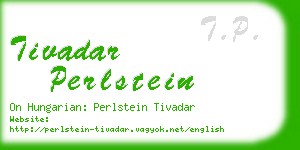 tivadar perlstein business card